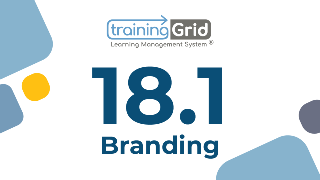trainingGrid 18.1 Release Notes | Branding