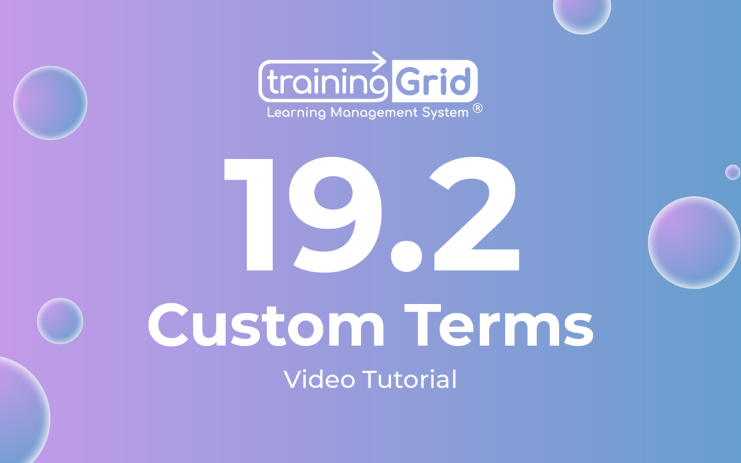 trainingGrid® 19.3 Certificate Admin Release